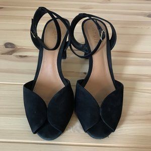 Black Suede Schutz Sandals - Size 8